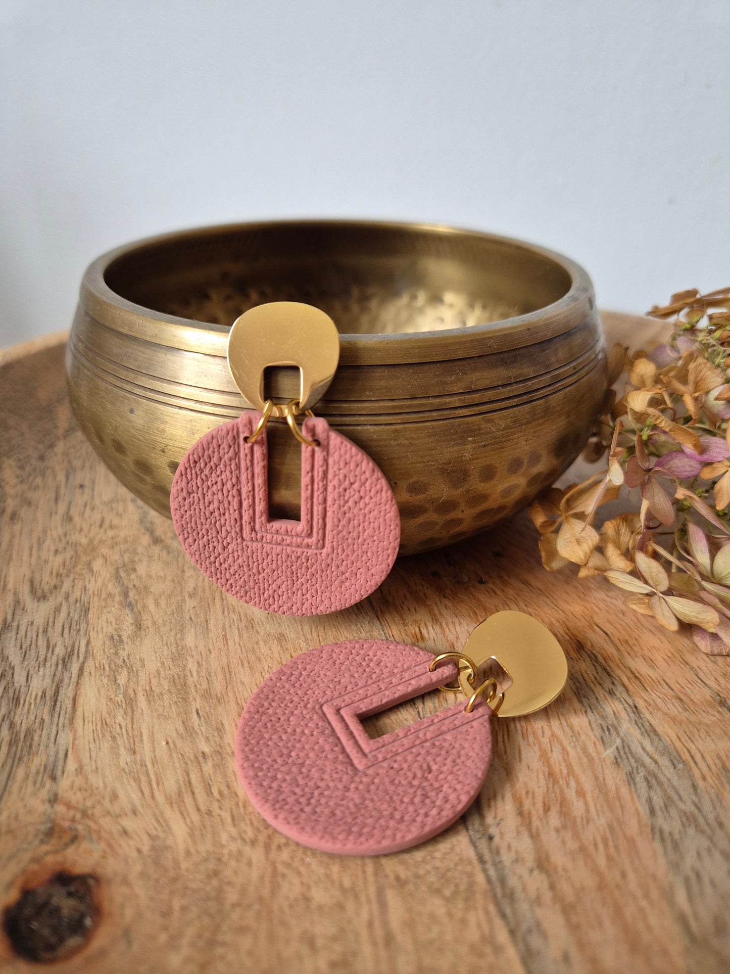 Boucles d'oreilles roses