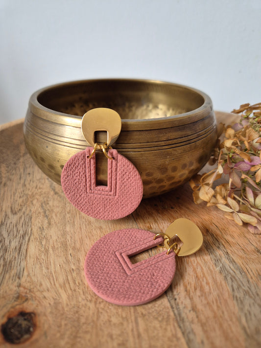 Boucles d'oreilles roses