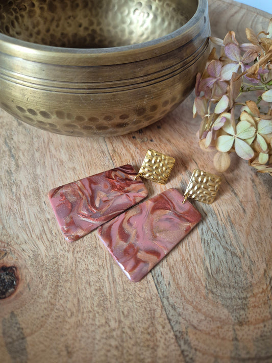 Boucles d'oreilles roses