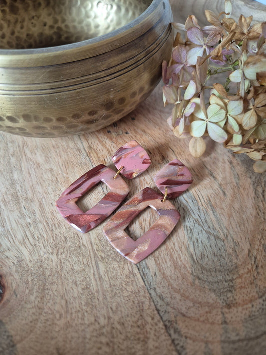 Bouxles d'oreilles rose