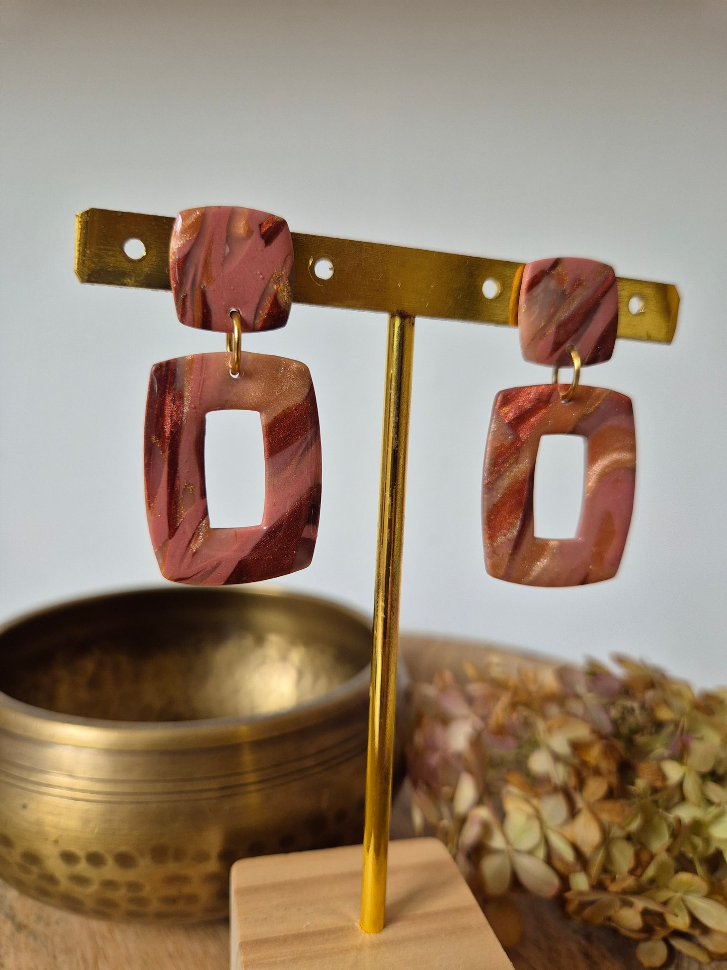 Bouxles d'oreilles rose