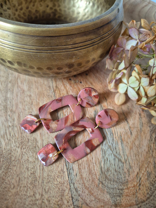Boucles d'oreilles roses