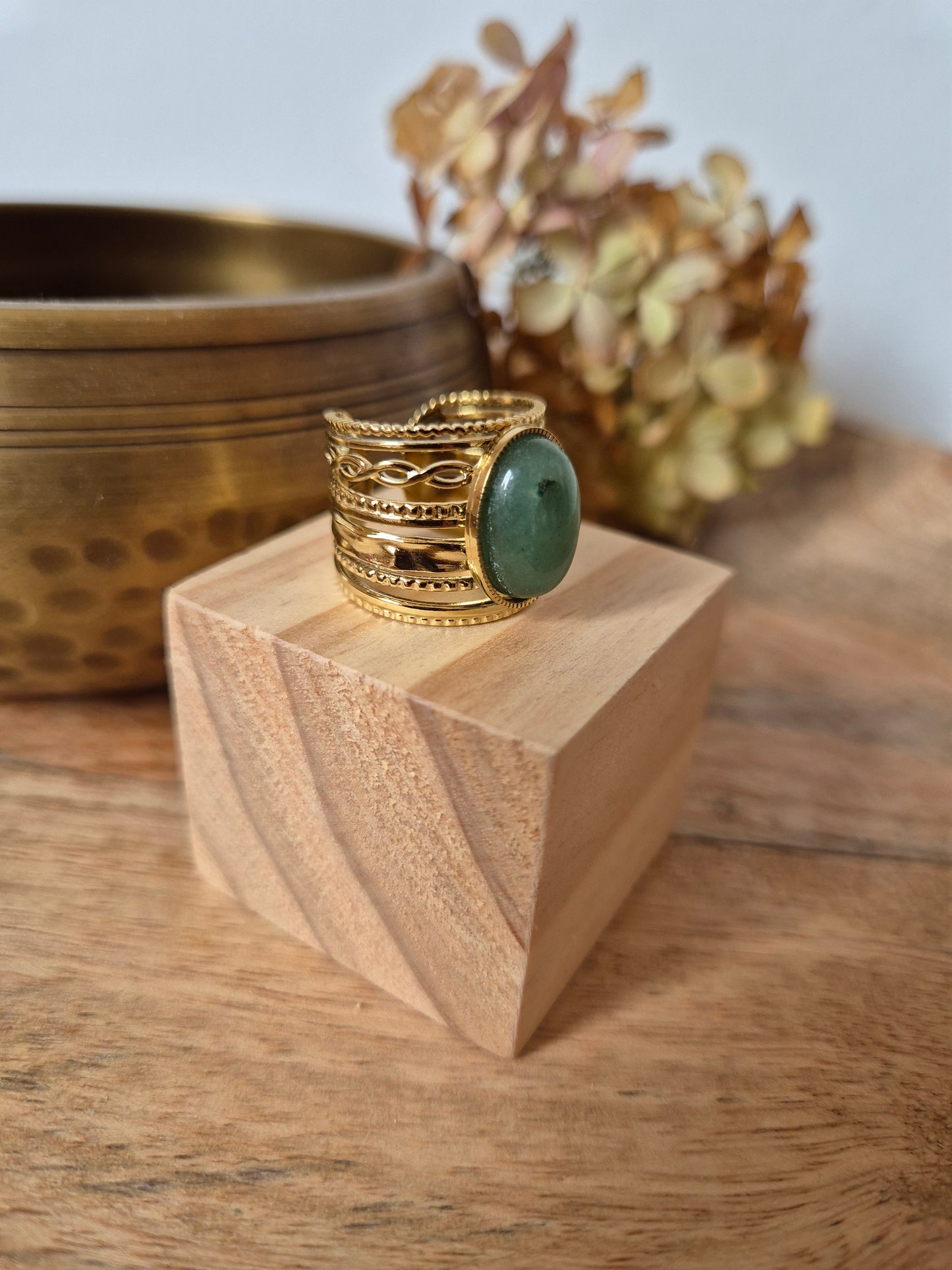 Bague Aventurine verte
