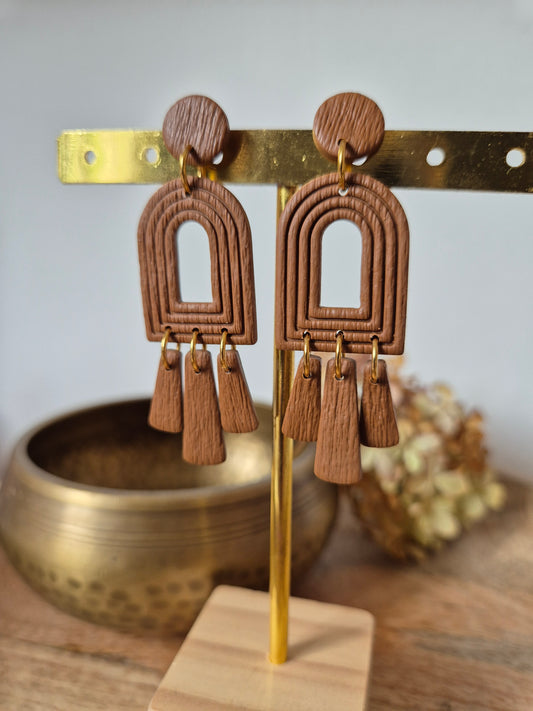 Boucles d'oreilles camel