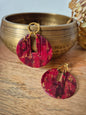Boucles d'oreilles bordeaux