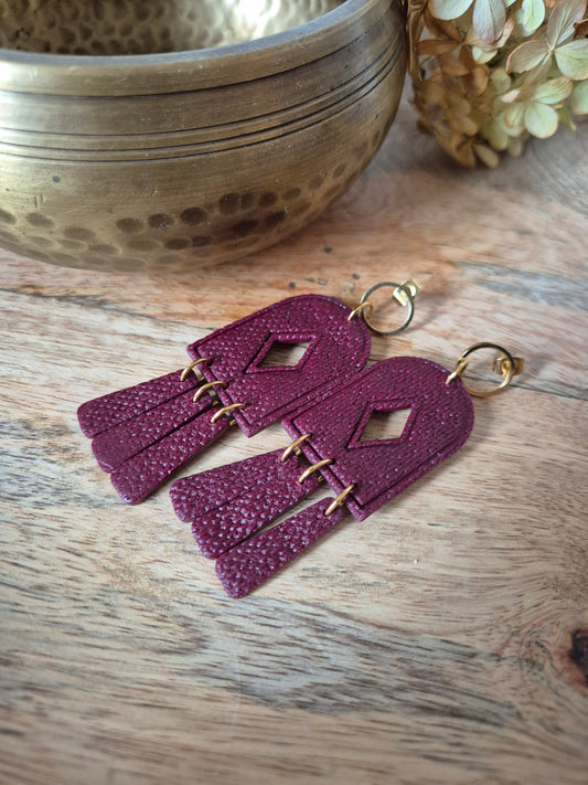 Boucles d'oreilles Bordeaux