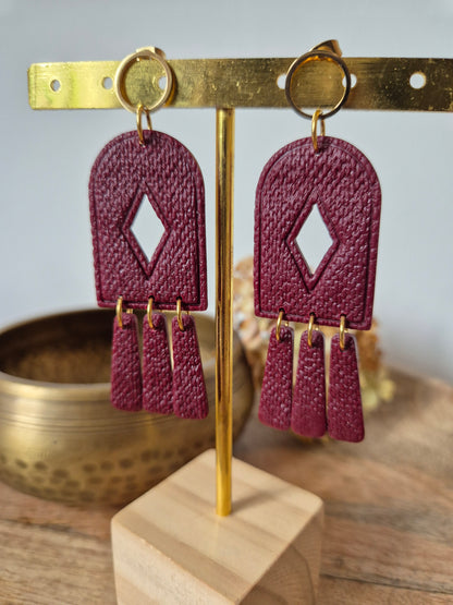 Boucles d'oreilles Bordeaux