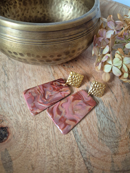 Boucles d'oreilles roses