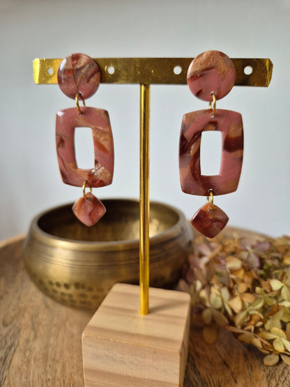 Boucles d'oreilles roses